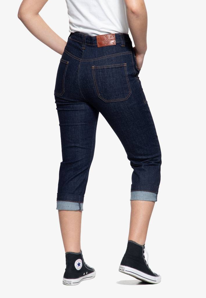 Queen Kerosin High Waist Capri Jeanshose