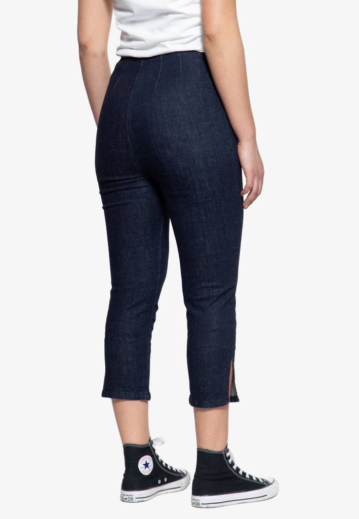 Queen Kerosin High Waist Capri Jeanshose