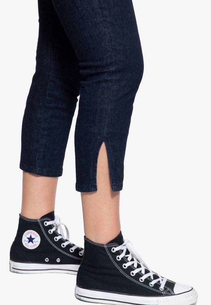 Queen Kerosin High Waist Capri Jeanshose