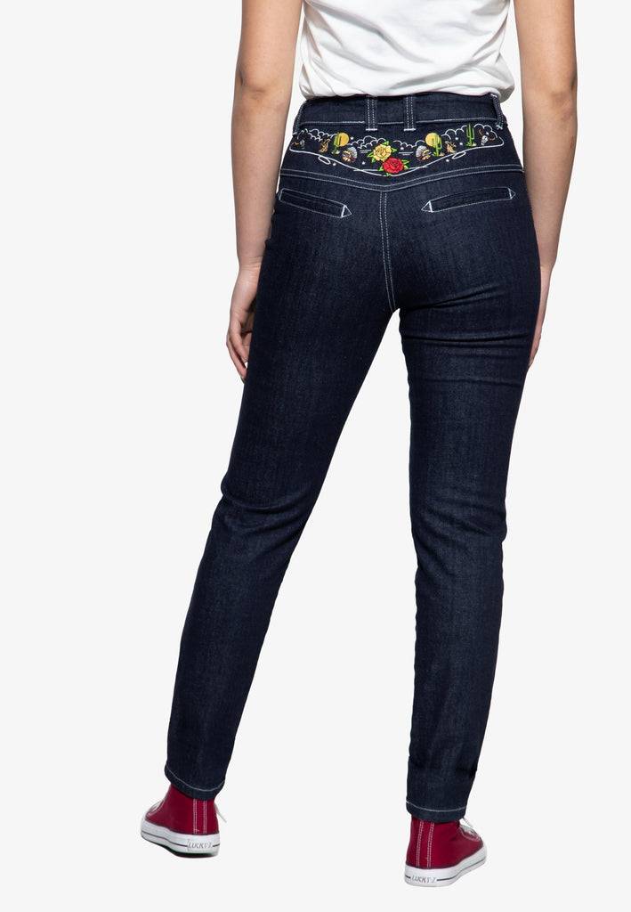 Queen Kerosin High Waist Jeanshose