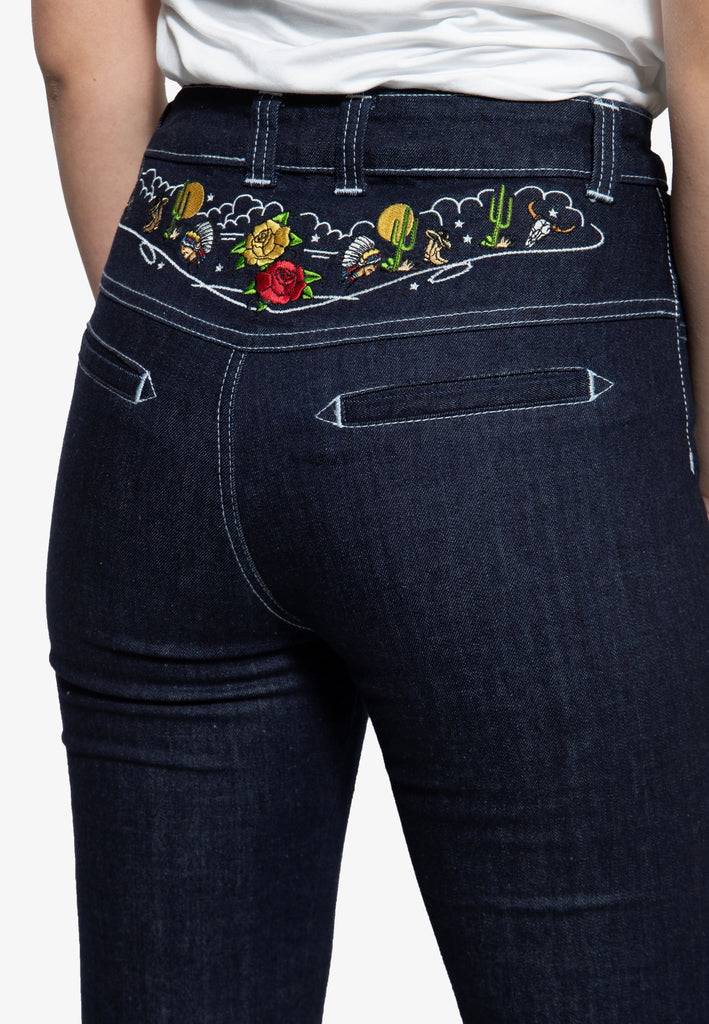 Queen Kerosin High Waist Jeanshose