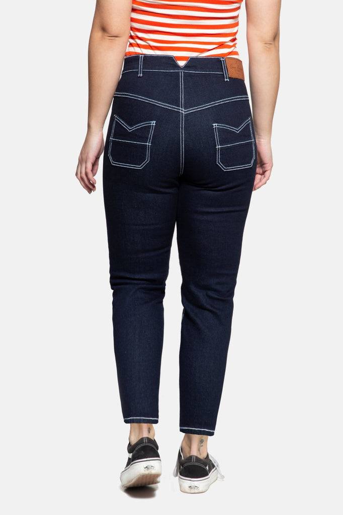 Queen Kerosin High Waist Slim Fit Jeans «Betty»