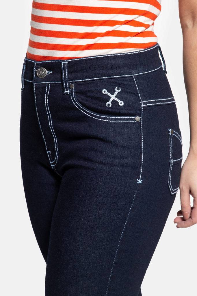 Queen Kerosin High Waist Slim Fit Jeans «Betty»