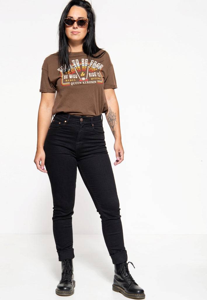 Queen Kerosin High Waist Slim Fit Jeans «Betty»