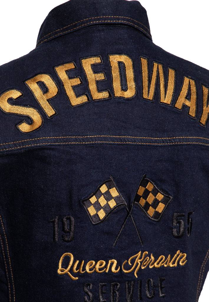 Queen Kerosin Jeans Weste «Speedway»
