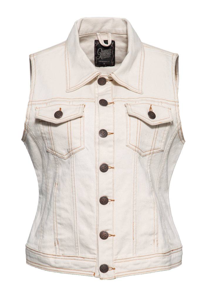 Queen Kerosin Jeans Weste «Speedway Queen»