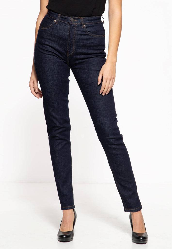 Queen Kerosin Jeanshose Mit Kontrast Stickerei