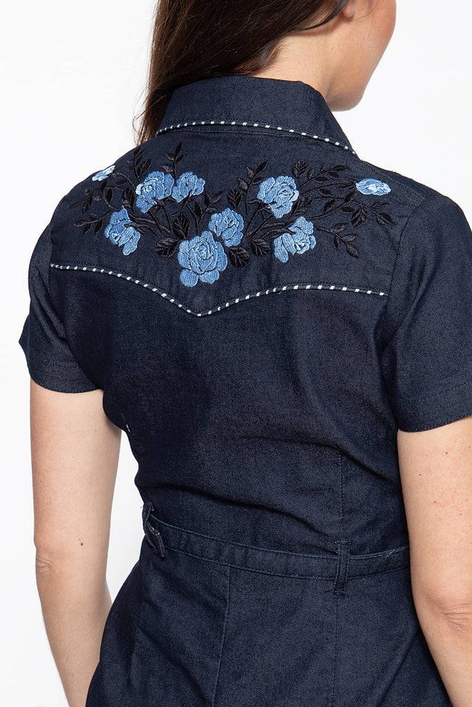 Queen Kerosin Jeanskleid Im Westernchic