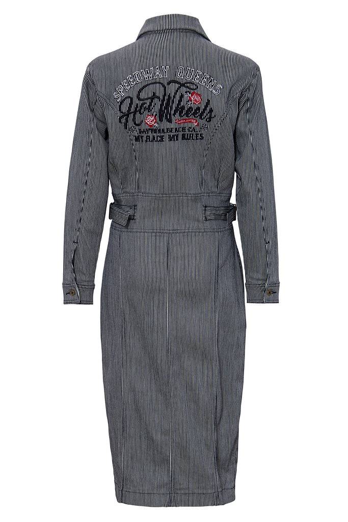 Queen Kerosin Jeanskleid Im Workwear-Style