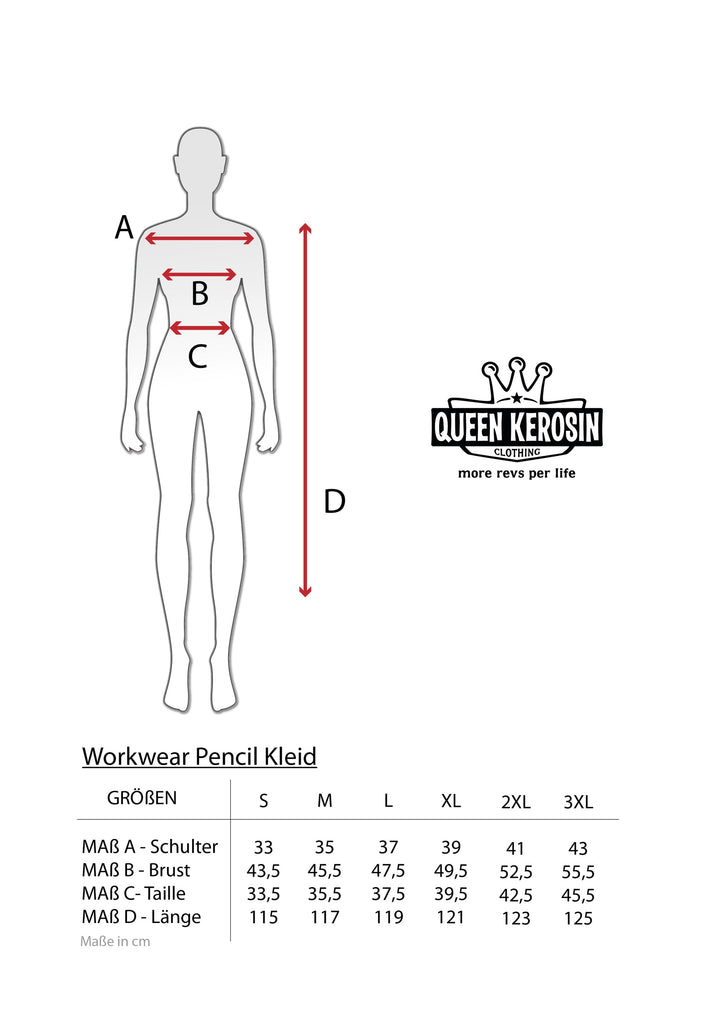 Queen Kerosin Jeanskleid «Motor Queen Service»