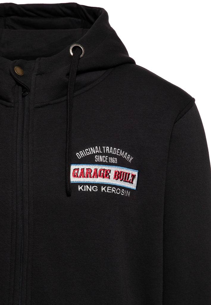 Queen Kerosin Kapuzen-Sweatjacke «Garage Built»