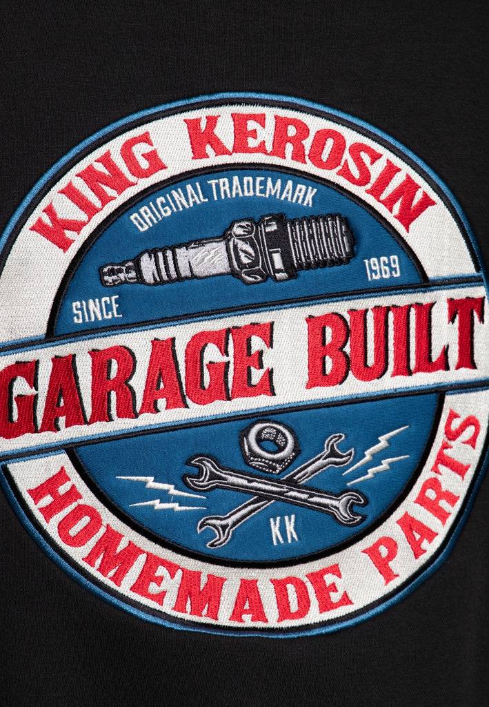 Queen Kerosin Kapuzen-Sweatjacke «Garage Built»