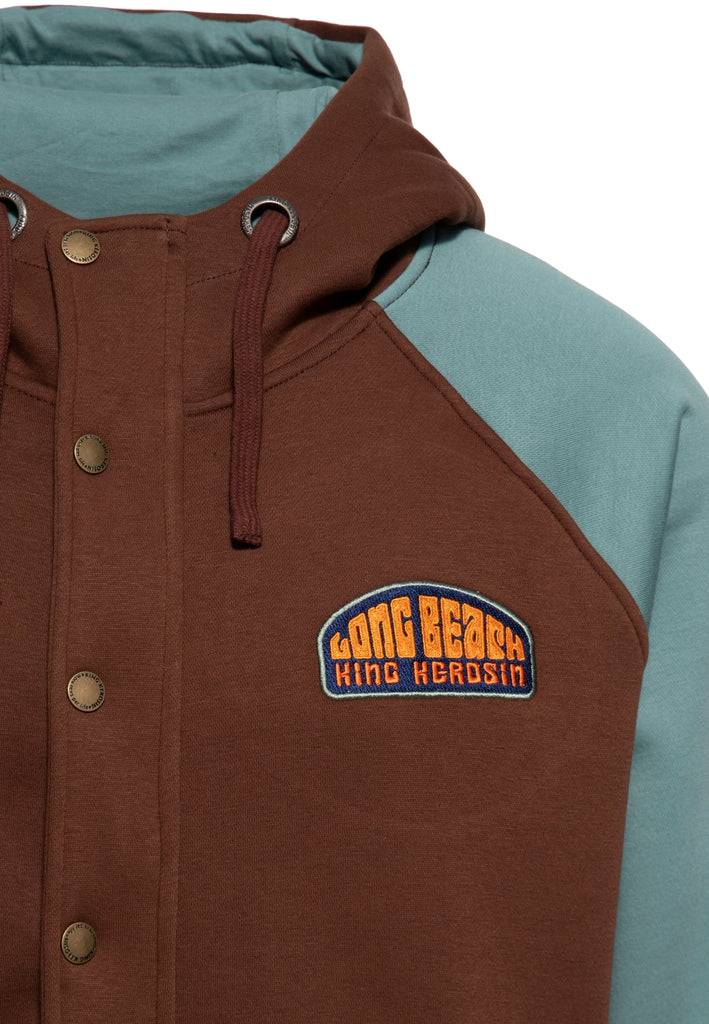 Queen Kerosin Kapuzen-Sweatjacke «Long Beach»