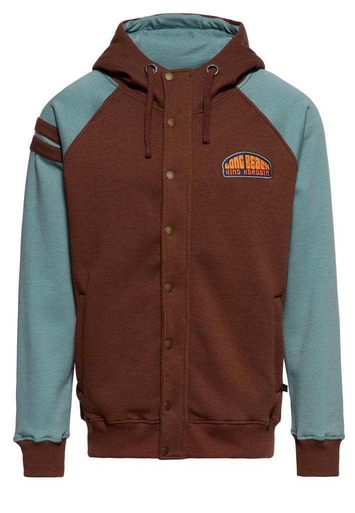 Queen Kerosin Kapuzen-Sweatjacke «Long Beach»
