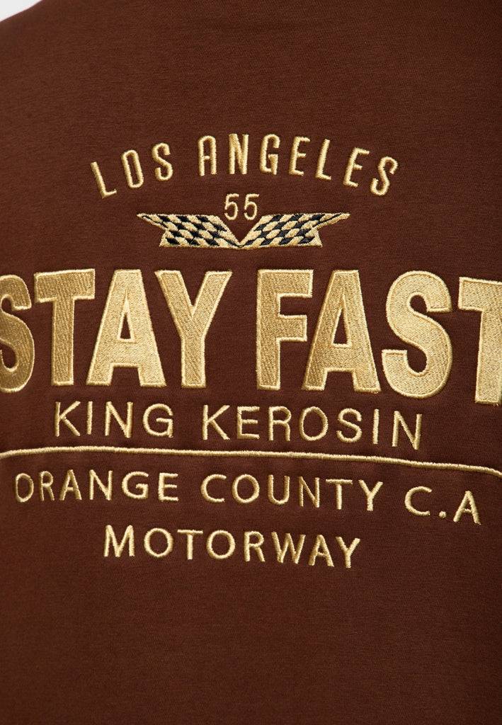 Queen Kerosin Kapuzen-Sweatjacke «Stay Fast»