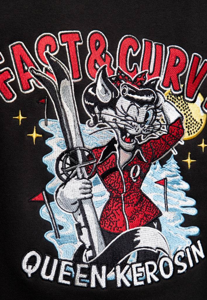 Queen Kerosin Kapuzensweatjacke «Fast & Curvy»