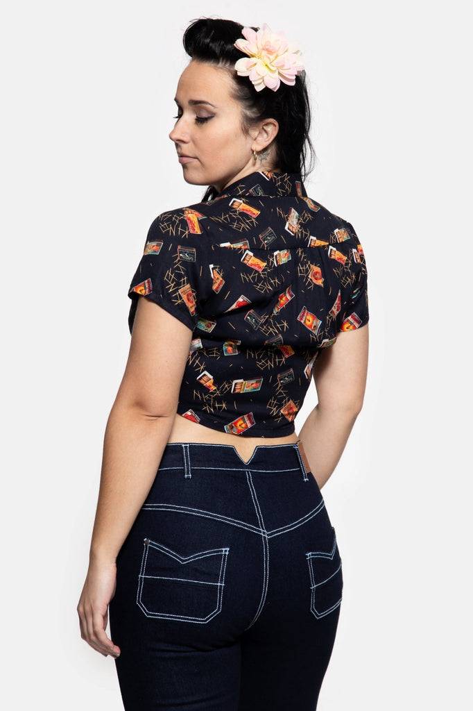 Queen Kerosin Knotenbluse