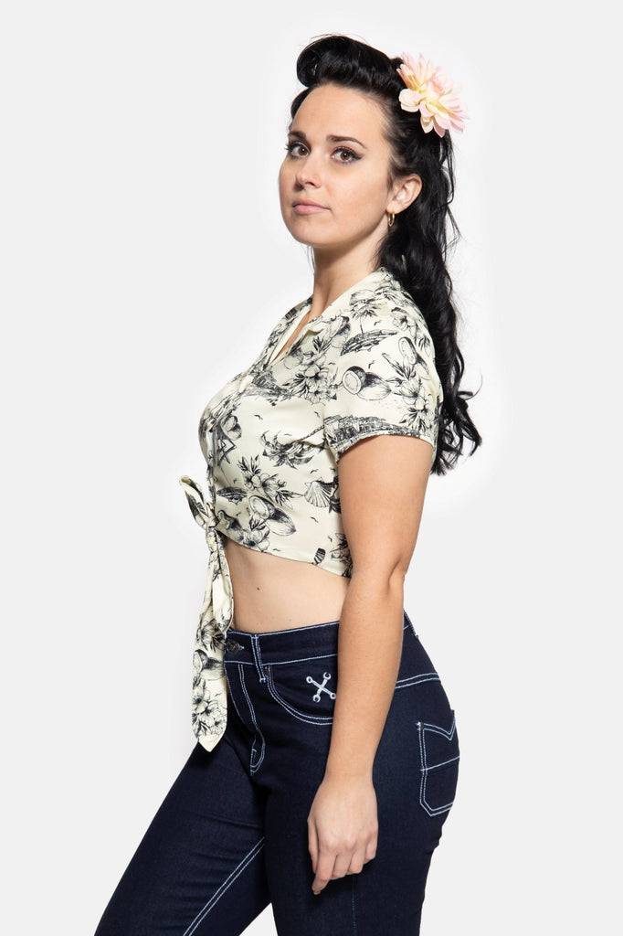 Queen Kerosin Knotenbluse