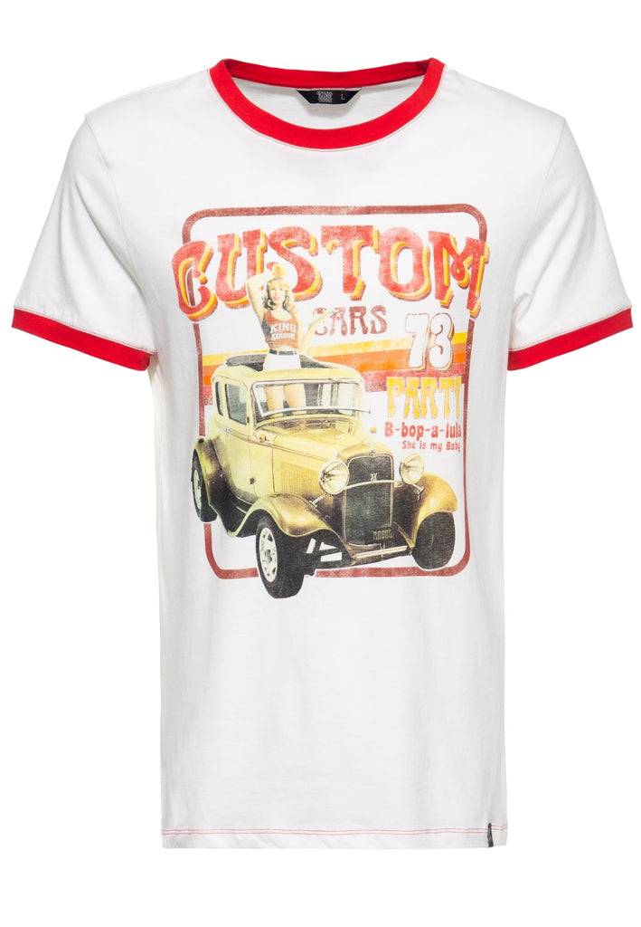 Queen Kerosin Kontrast T-Shirt «Custom 73»