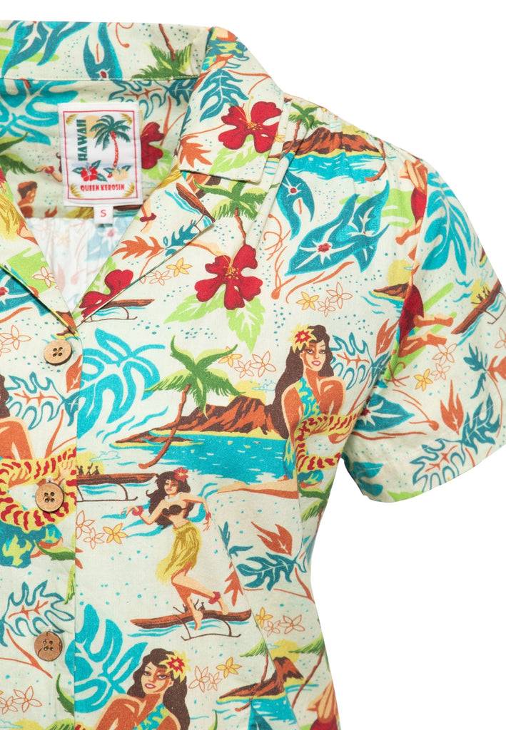 Queen Kerosin Kurzarm Bluse «organic Cotton»