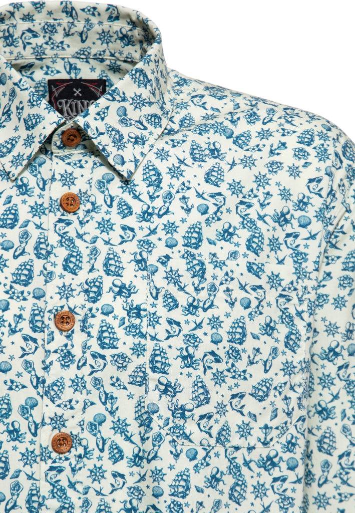 Queen Kerosin Langarm Hemd «Sailor-Tattoos»