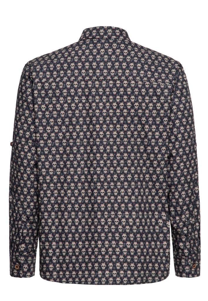 Queen Kerosin Langarmhemd «Calavera»