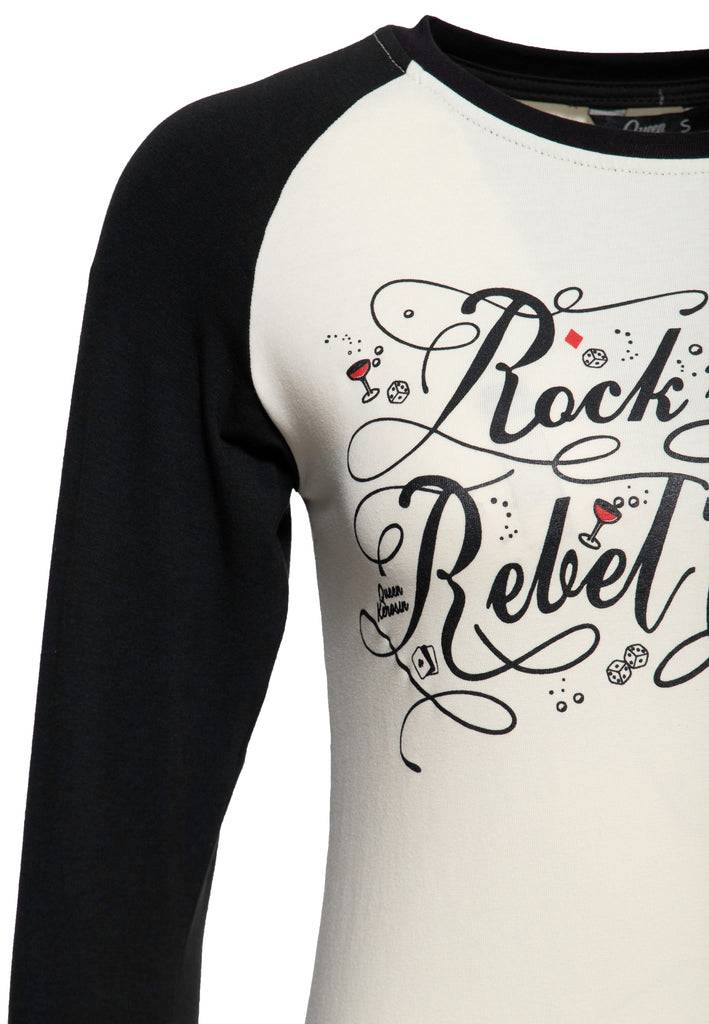 Queen Kerosin Langarmshirt «Rock'n' Roll Rebel Queen»
