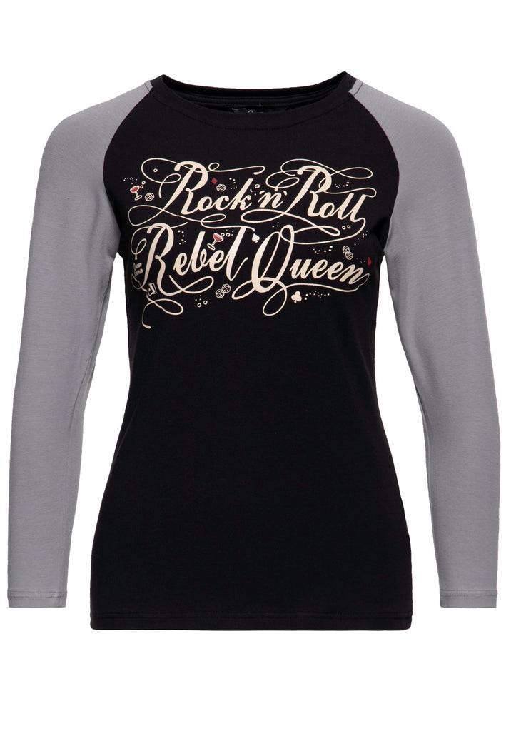 Queen Kerosin Langarmshirt «Rock'n' Roll Rebel Queen»