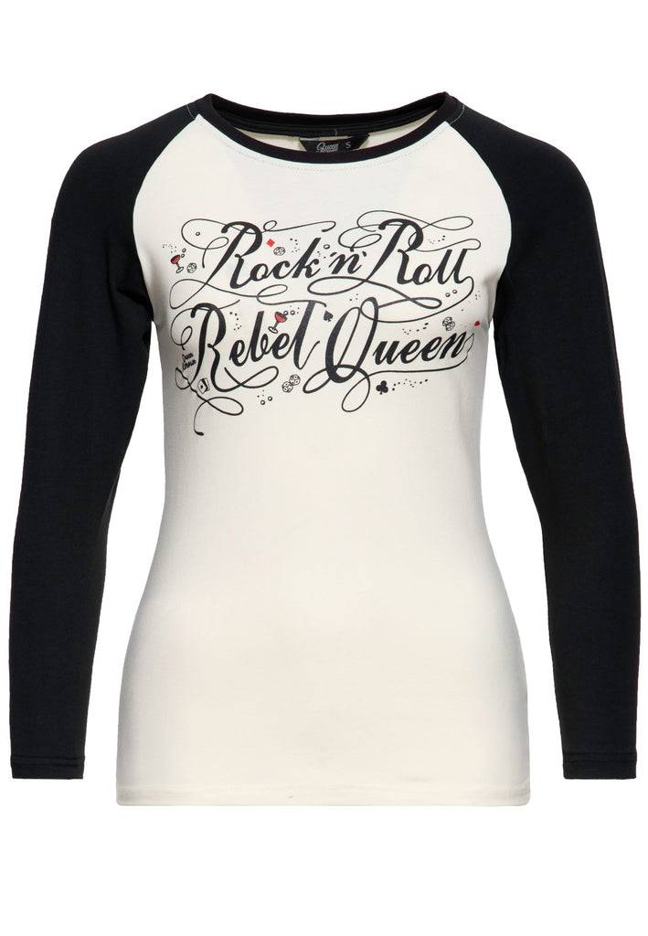 Queen Kerosin Langarmshirt «Rock'n' Roll Rebel Queen»