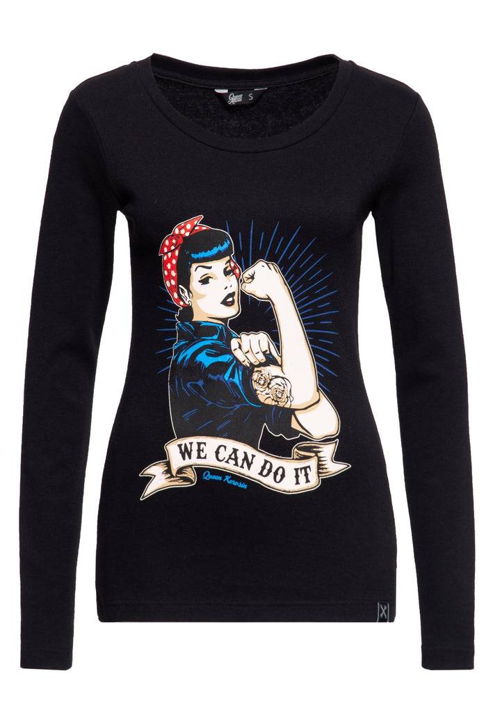 Queen Kerosin Langarmshirt «We Can Do It»