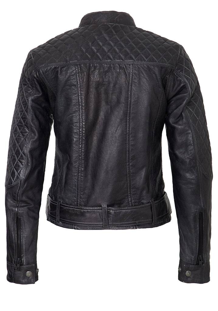 Queen Kerosin Lederjacke Mit Kontrastfutter