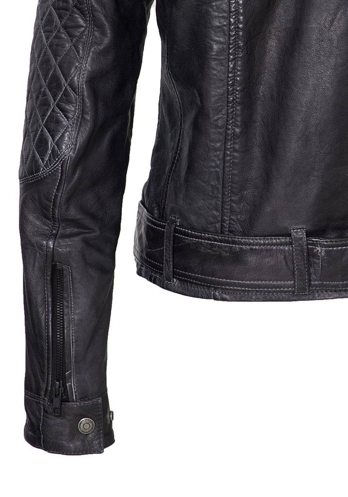 Queen Kerosin Lederjacke Mit Kontrastfutter