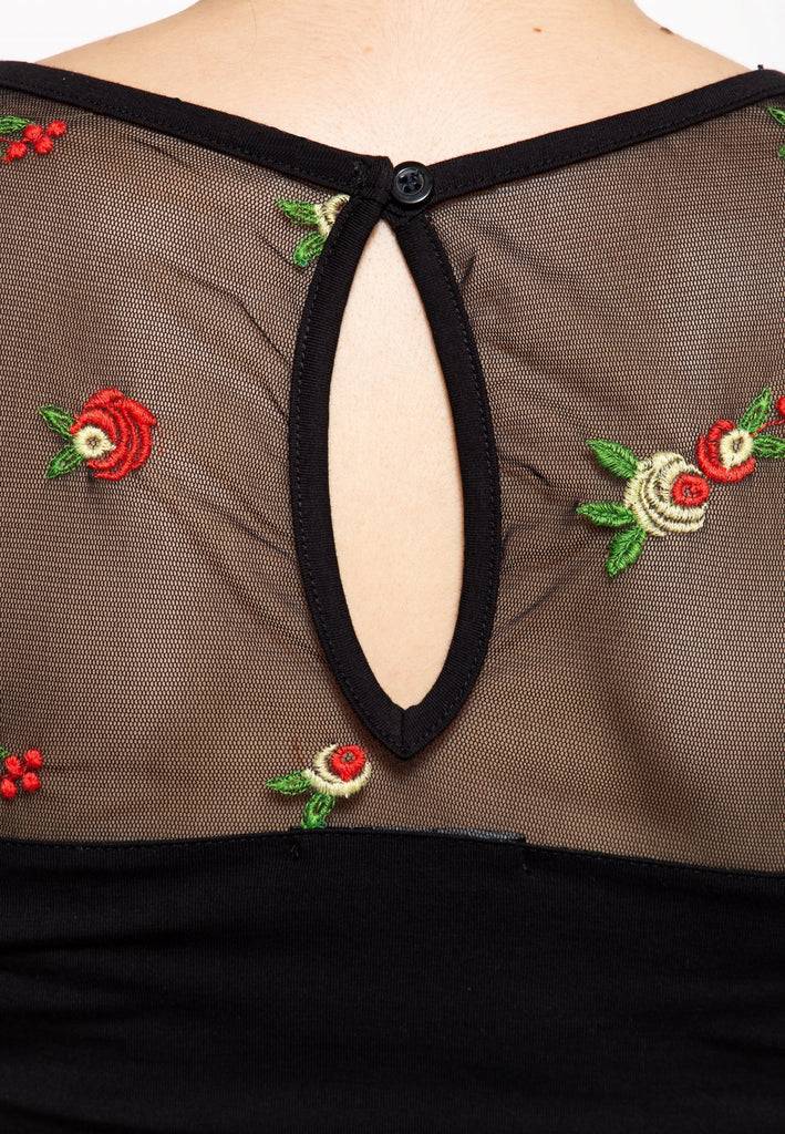 Queen Kerosin Mesh Top «Roses»