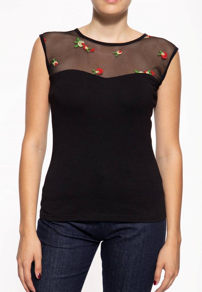 Queen Kerosin Mesh Top «Roses»