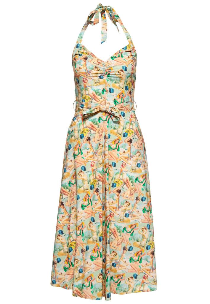 Queen Kerosin Neckholder Pencil Kleid