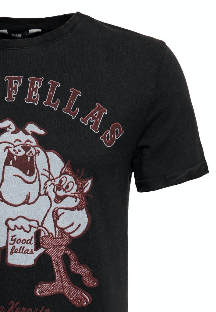 Queen Kerosin Oil Washed T-Shirt «GoodFellas»