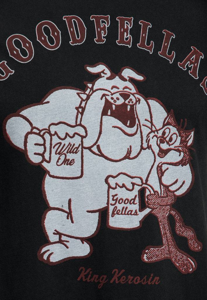 Queen Kerosin Oil Washed T-Shirt «GoodFellas»