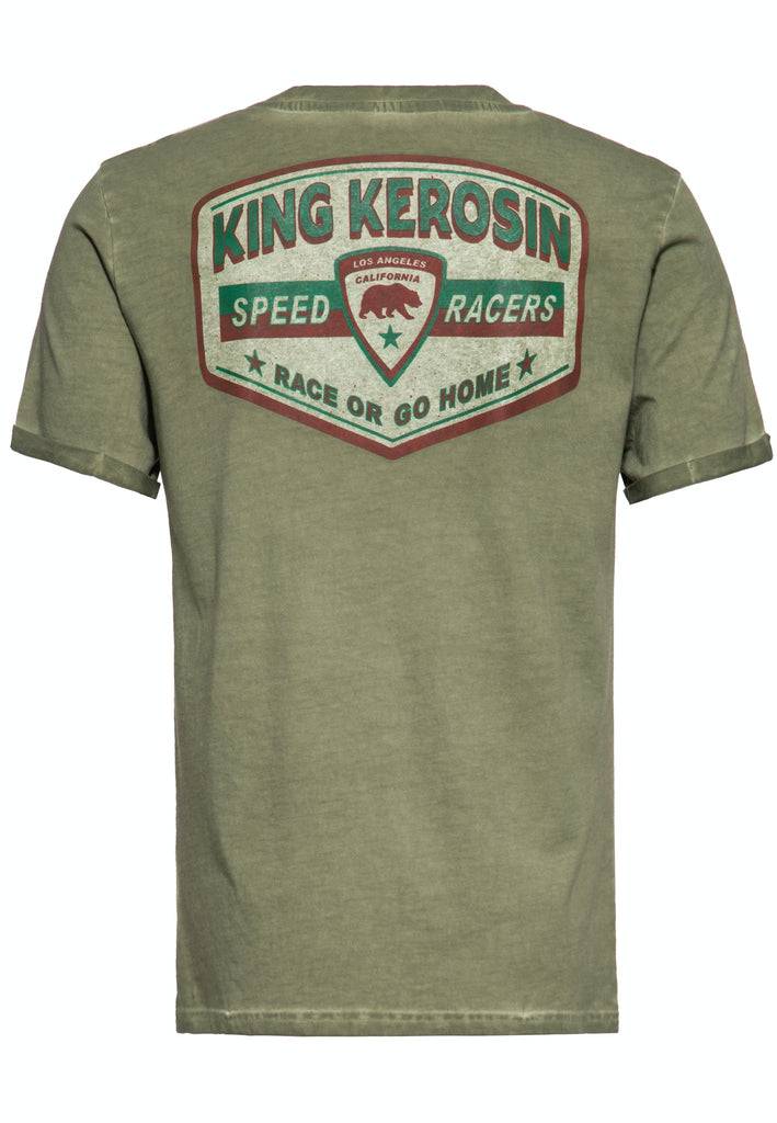 Queen Kerosin Oil Washed T-Shirt «Speedway 1955»