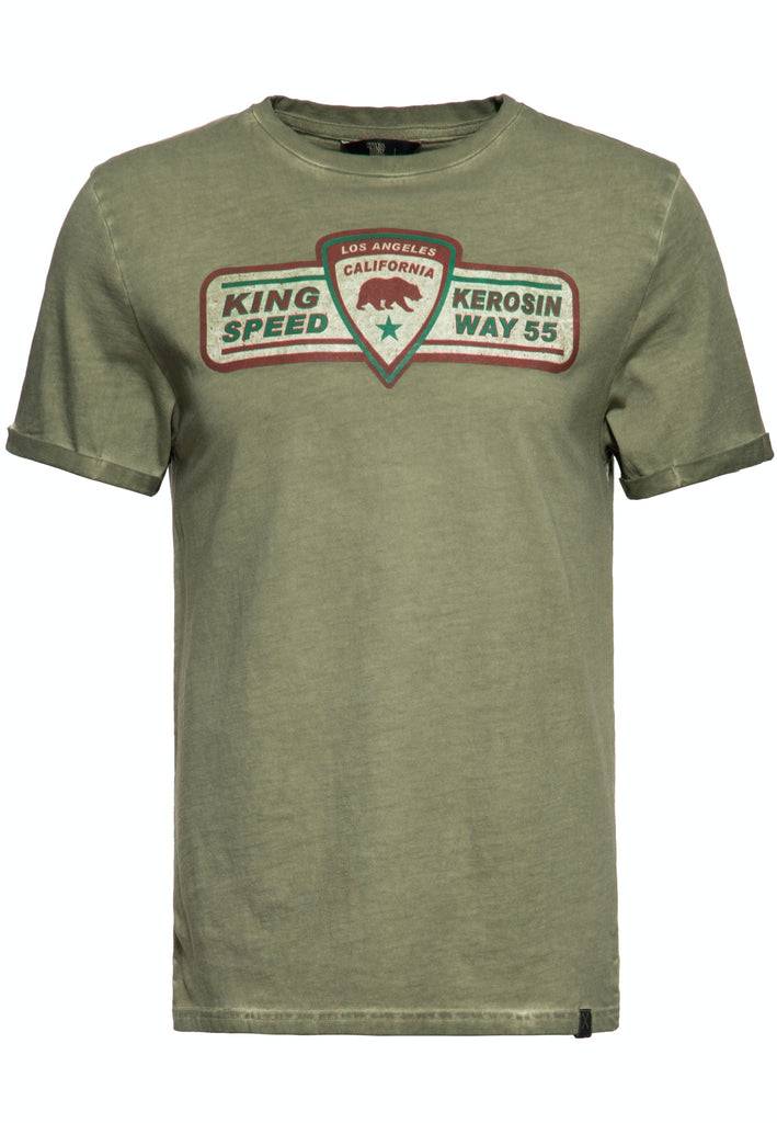 Queen Kerosin Oil Washed T-Shirt «Speedway 1955»