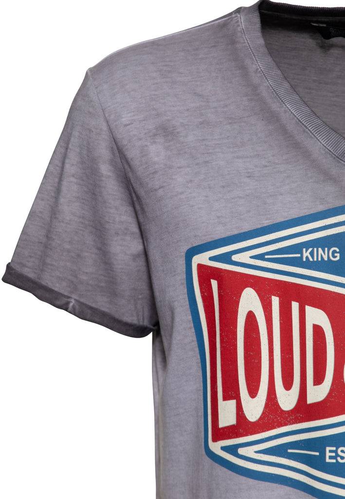 Queen Kerosin Oilwash T-Shirt «Loud & Fast»
