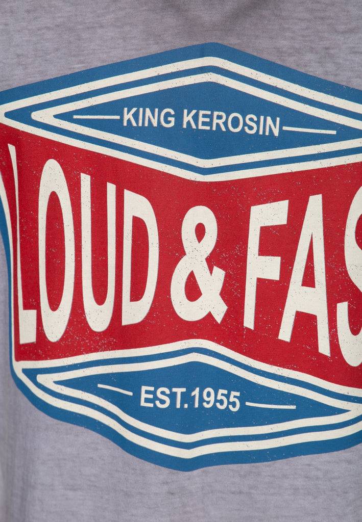 Queen Kerosin Oilwash T-Shirt «Loud & Fast»
