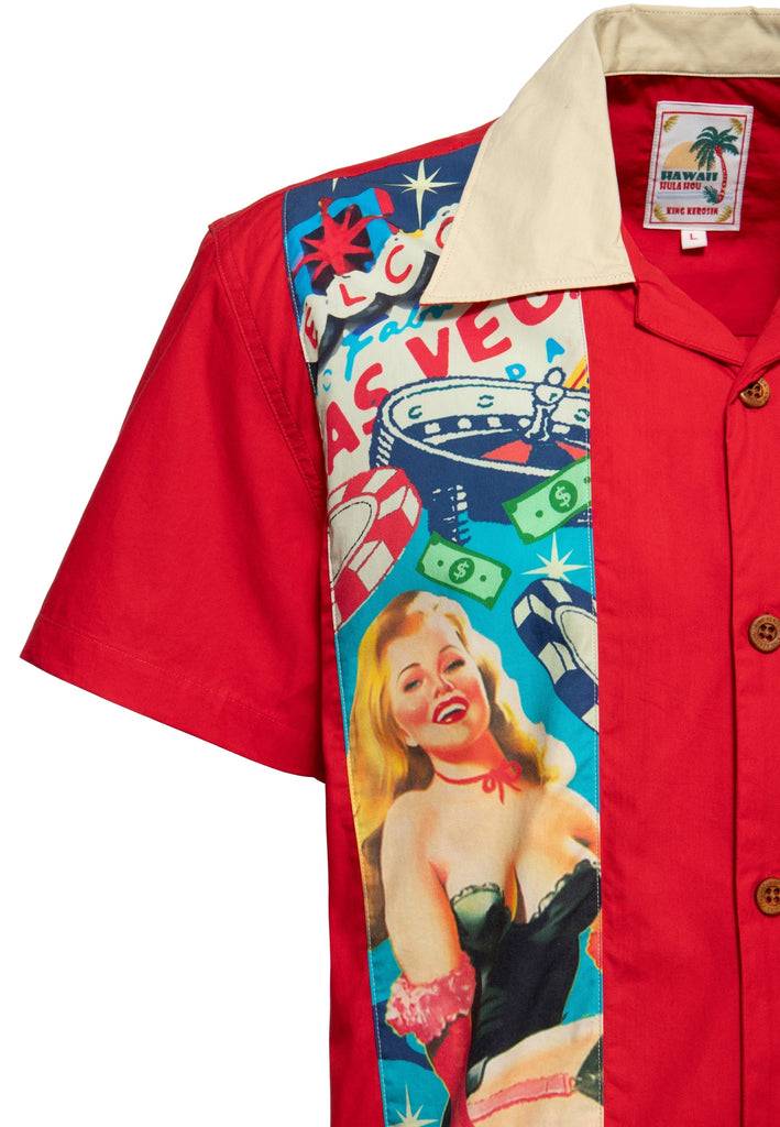 Queen Kerosin Panel Hemd «Pin-Up Las Vegas»