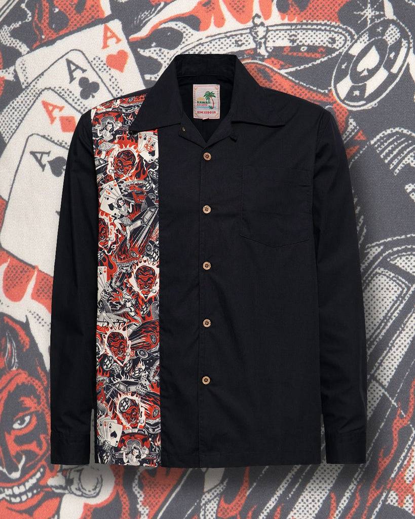 Queen Kerosin Panel Hemd «Rockabilly»