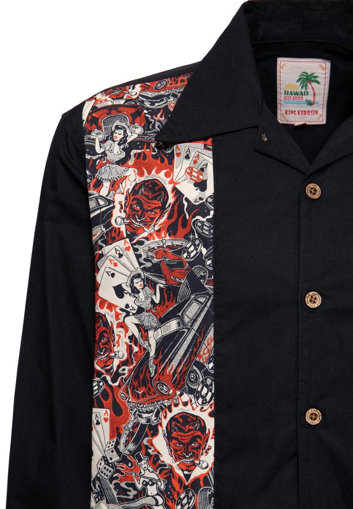 Queen Kerosin Panel Hemd «Rockabilly»