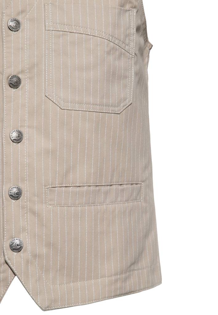 Queen Kerosin Pinstripe Weste