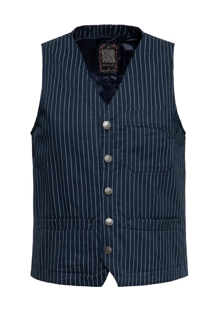 Queen Kerosin Pinstripe Weste
