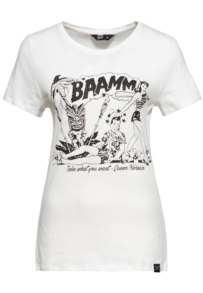 Queen Kerosin Print T-Shirt «Bammm»