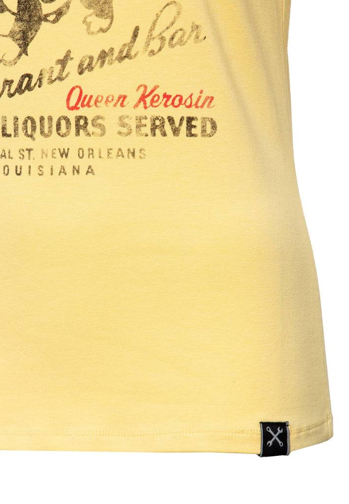 Queen Kerosin Print T-Shirt «Black Pussy Cat»