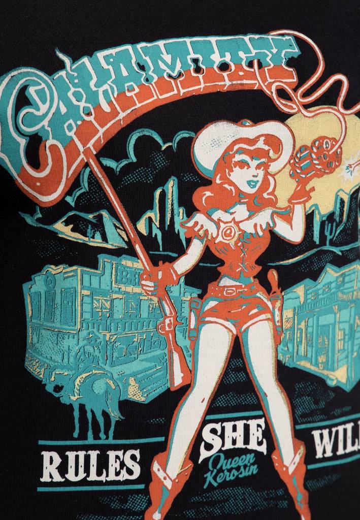 Queen Kerosin Print T-Shirt «Calamity Queen»