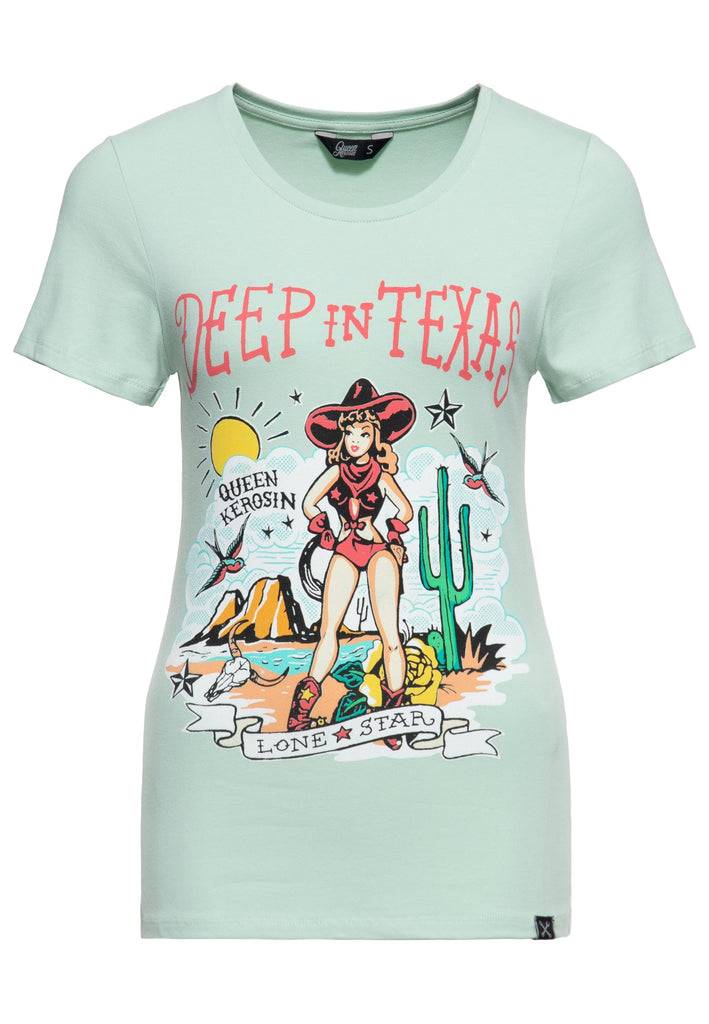 Queen Kerosin Print T-Shirt «Deep In Texas»
